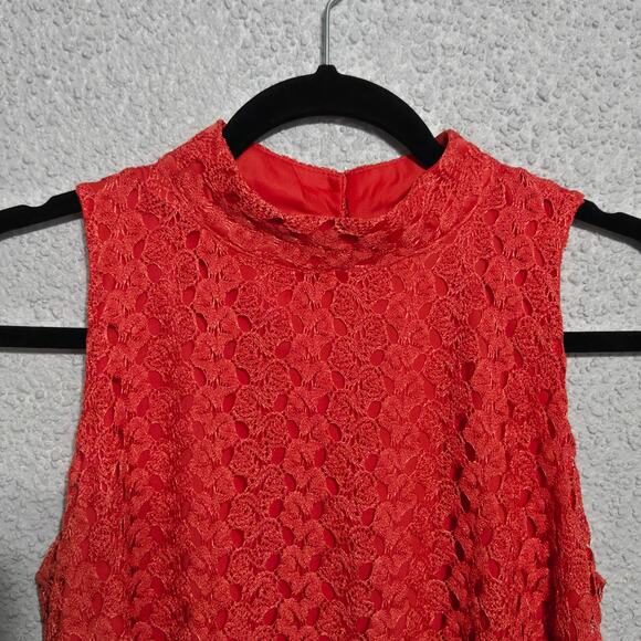 No Boundaries NWT Womens Sheer Lace Mock Neck Tank Size S Regency Romantic Soft - Picture 2 of 7